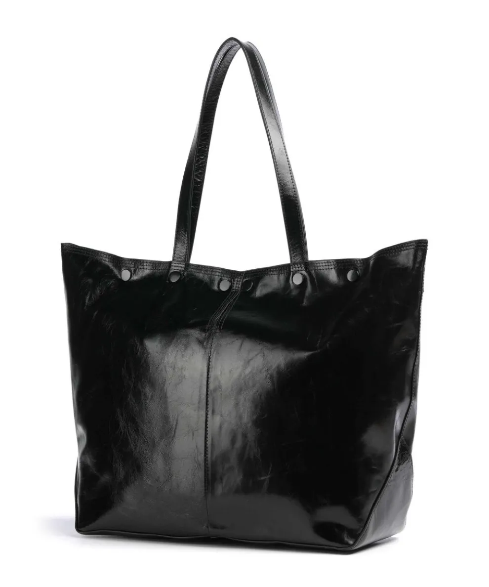Rive Paper Touch Crinkle L Shopper Nappa Kalbsleder schwarz