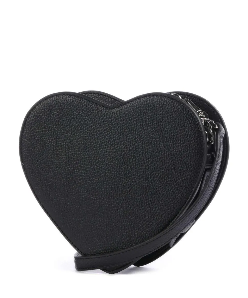 Louise Heart Grain Umhängetasche Lederimitat schwarz