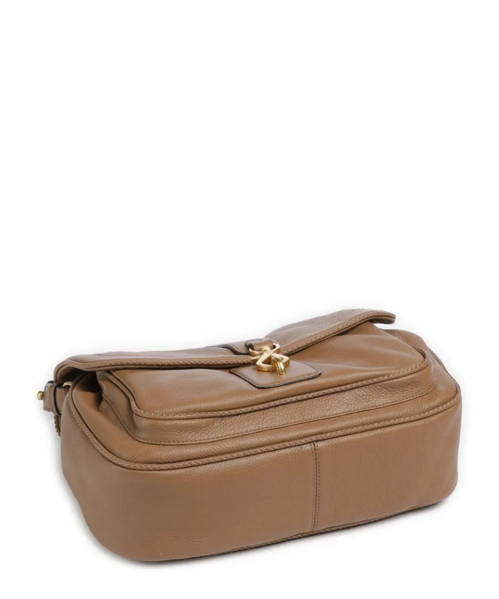 Dalia Star Saddle Beuteltasche genarbtes Leder cognac