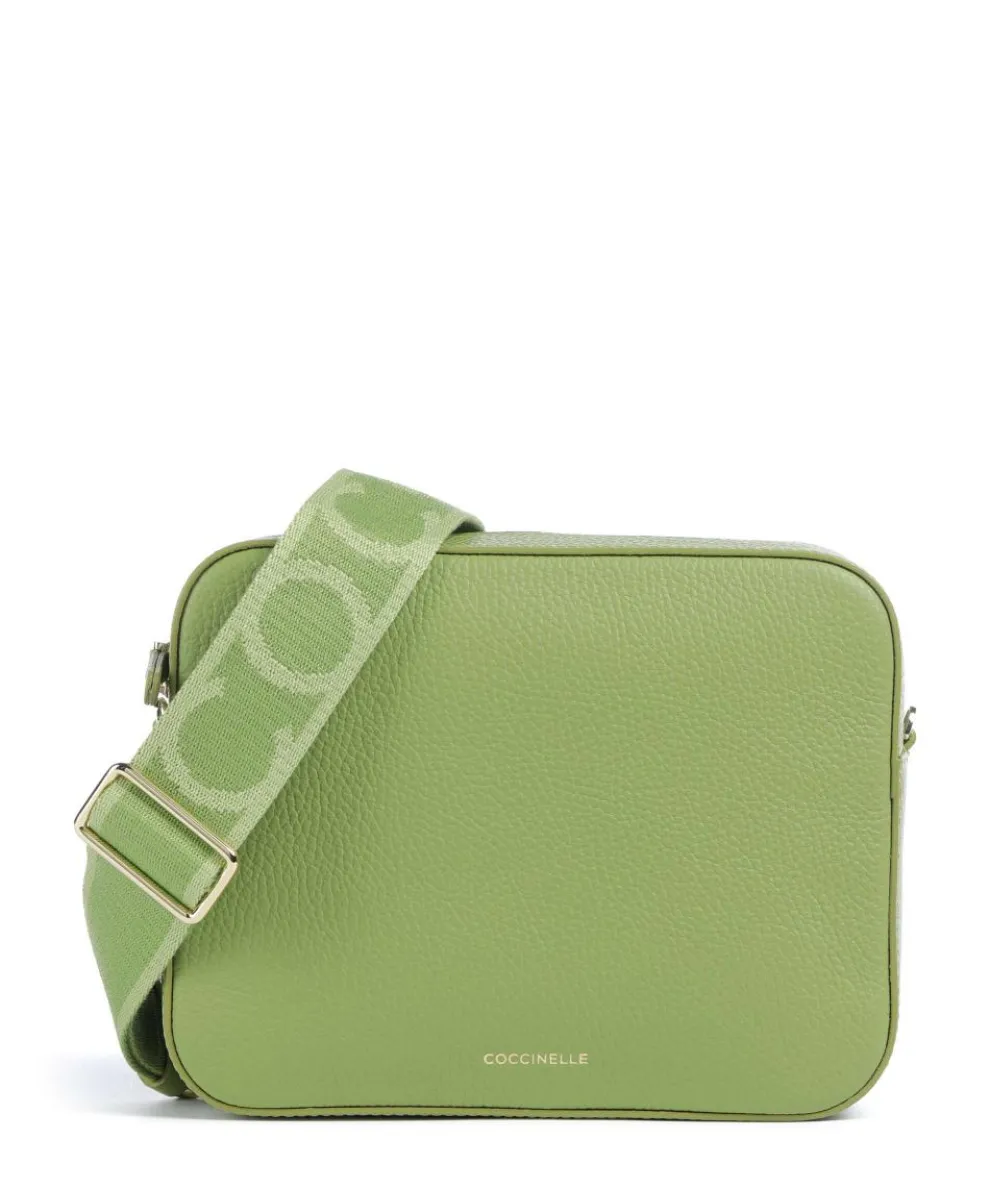 Tebe Umhängetasche genarbtes Leder grün