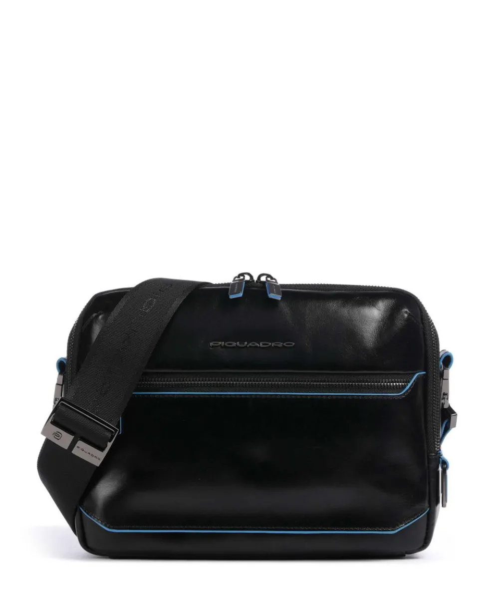 Blue Square Umhängetasche fein genarbtes Rindsleder schwarz