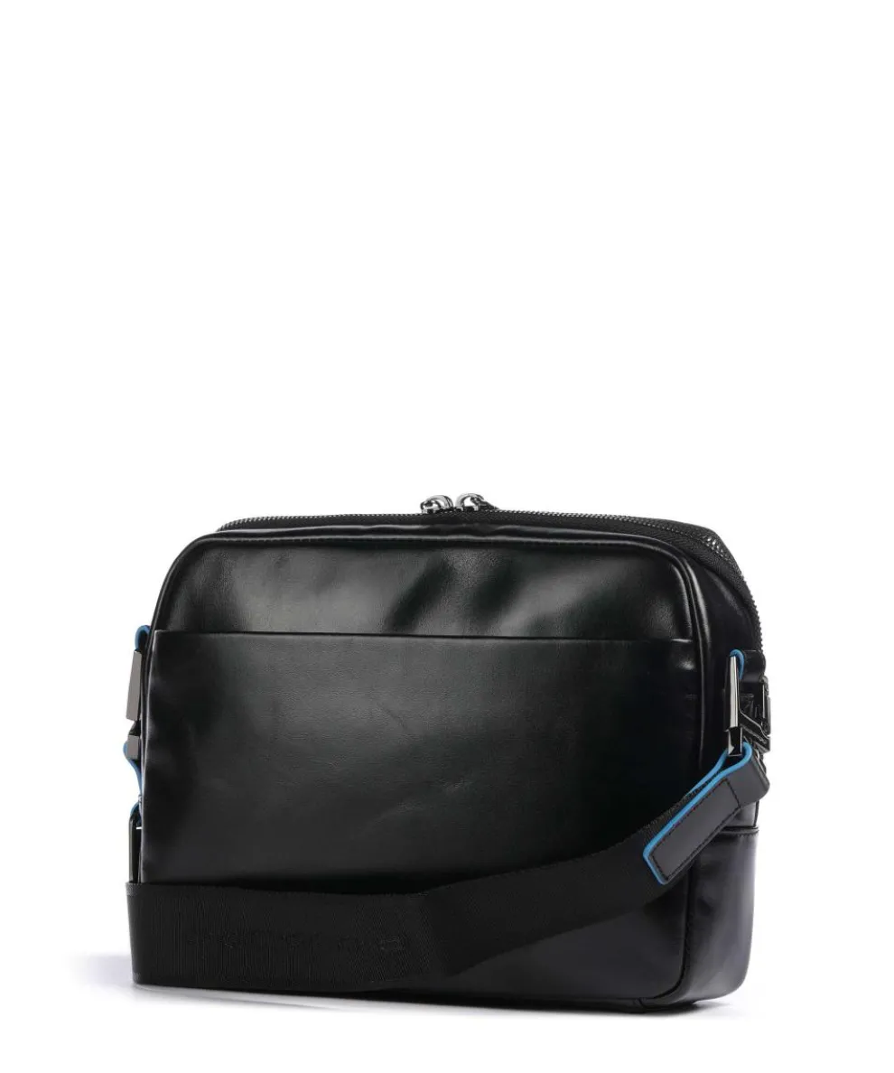 Blue Square Umhängetasche fein genarbtes Rindsleder schwarz
