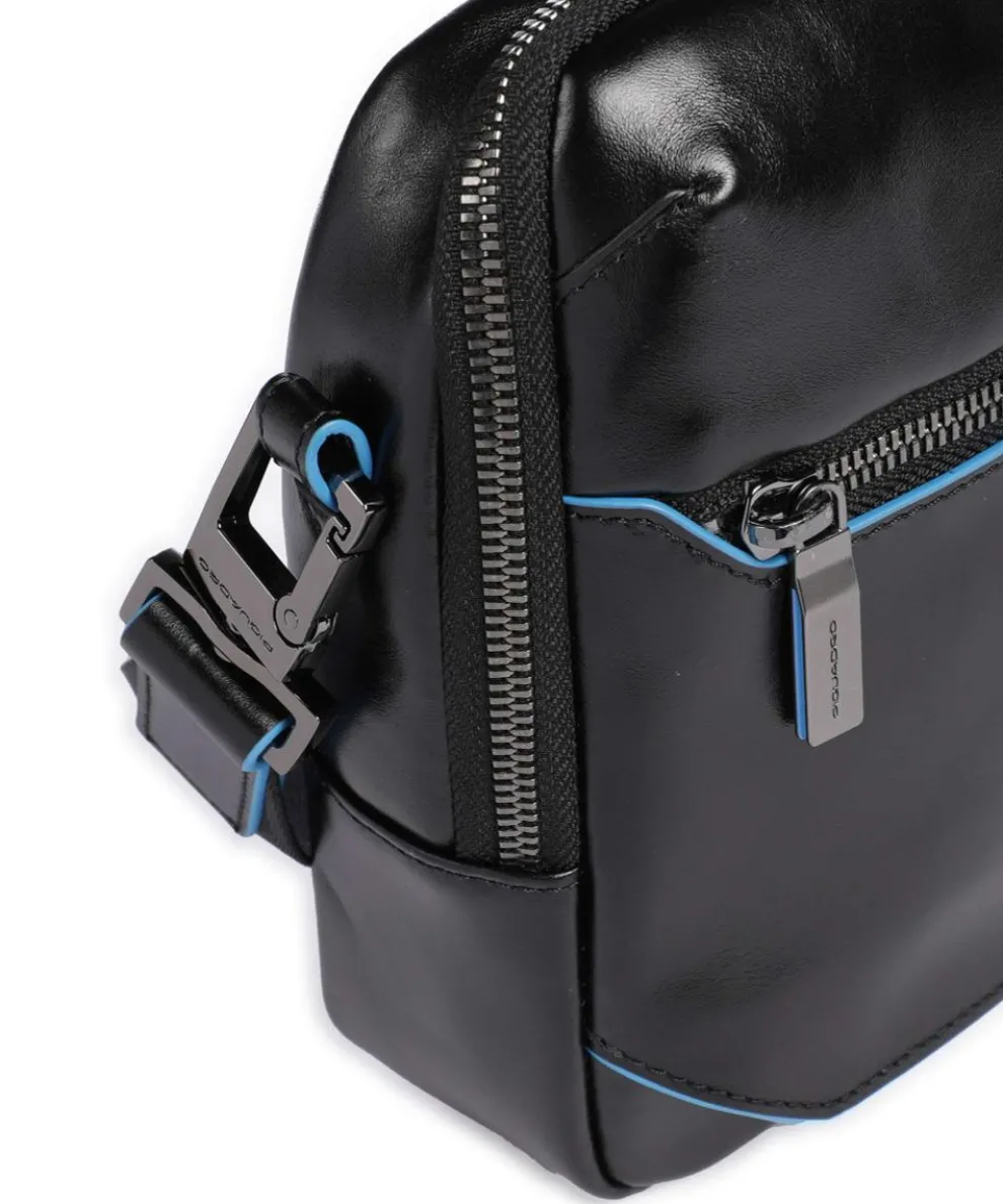 Blue Square Umhängetasche fein genarbtes Rindsleder schwarz