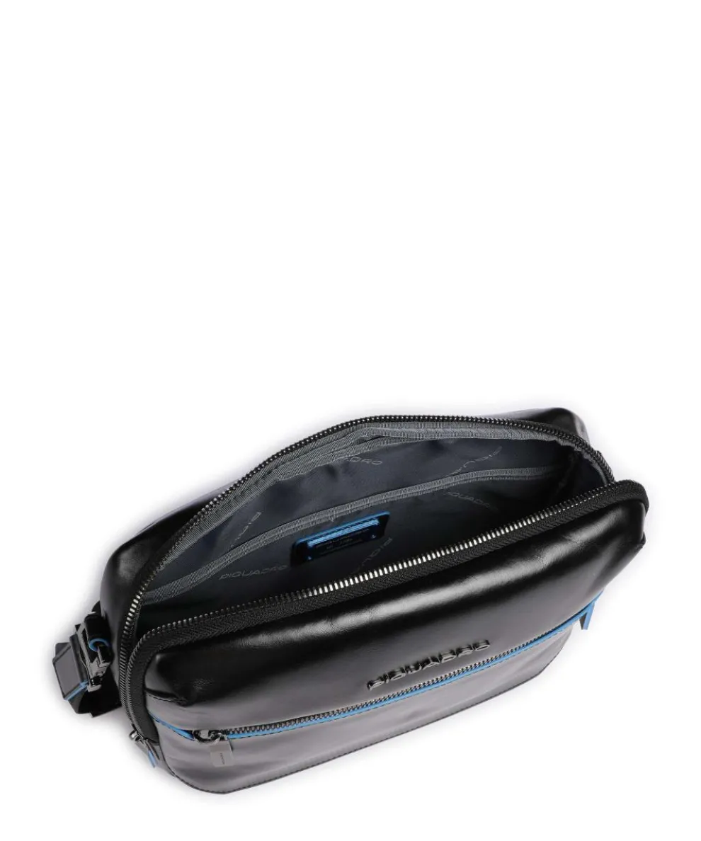 Blue Square Umhängetasche fein genarbtes Rindsleder schwarz