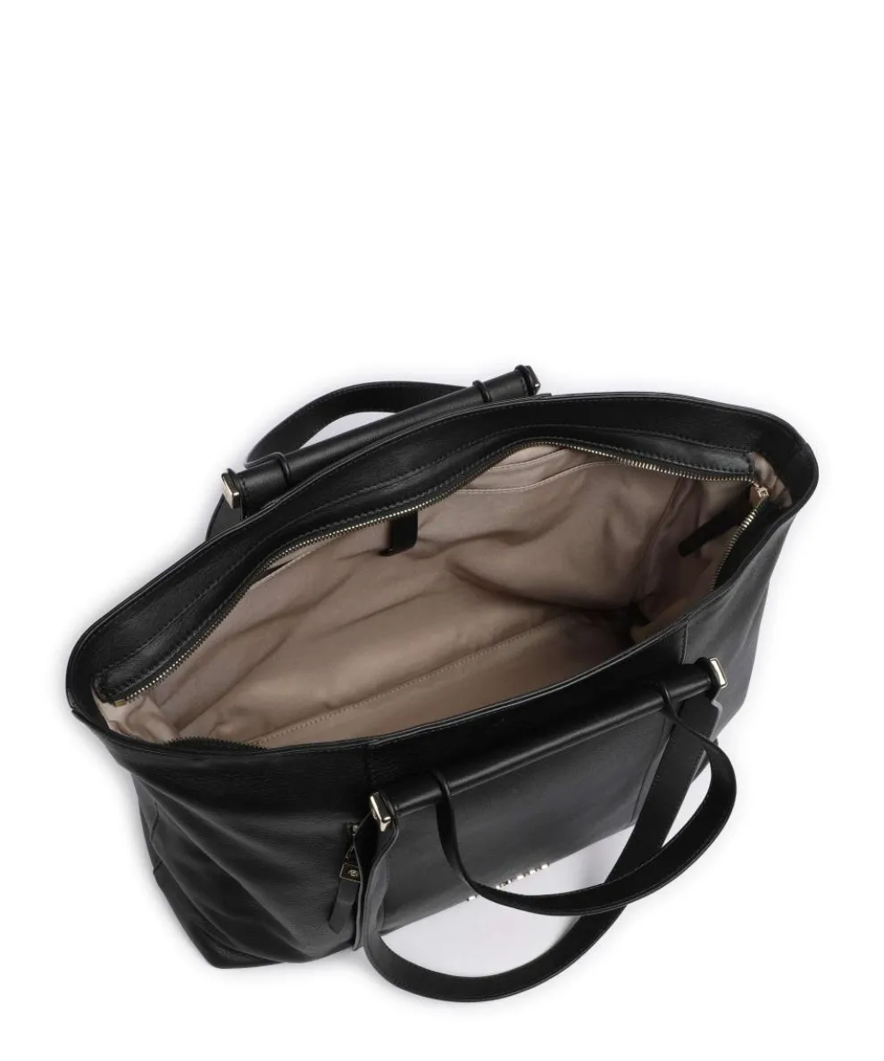 Circle Shopper 15″ fein genarbtes Rindsleder schwarz