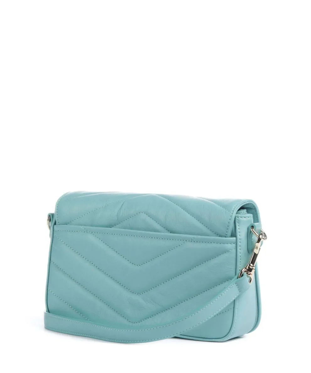 Soft Matelassé Umhängetasche weiches Rindsleder hellblau
