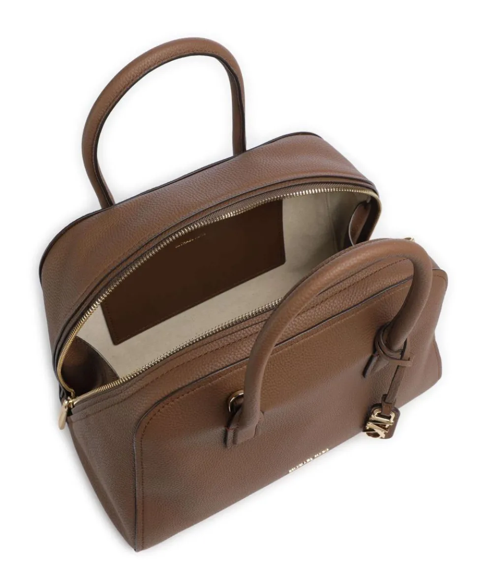 Ashton Medium Handtasche genarbtes Rindsleder dunkelbraun