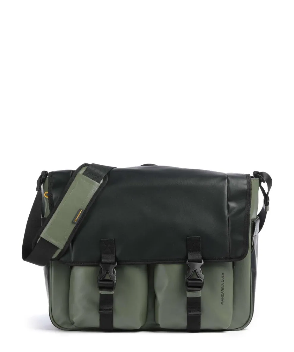 Eco Coated Kuriertasche recyceltes Polyester khaki