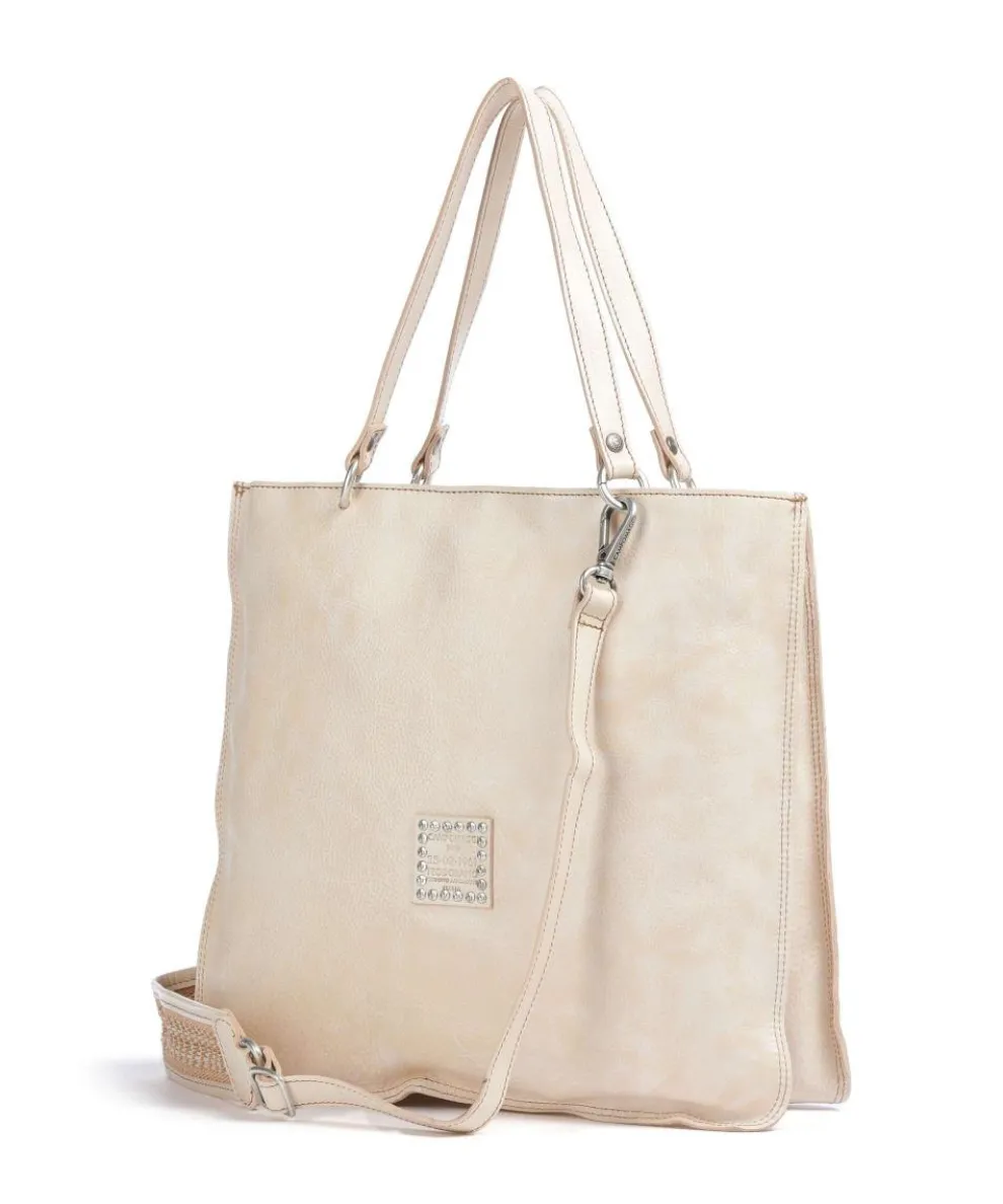 Shopper genarbtes Rindsleder creme
