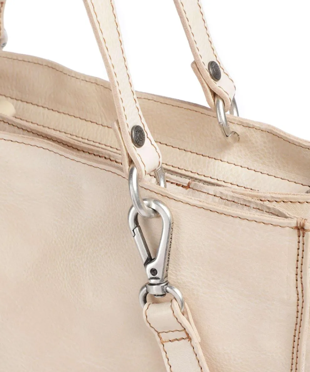 Shopper genarbtes Rindsleder creme