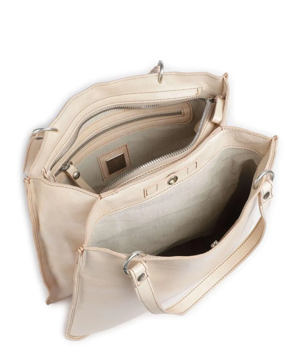 Shopper genarbtes Rindsleder creme