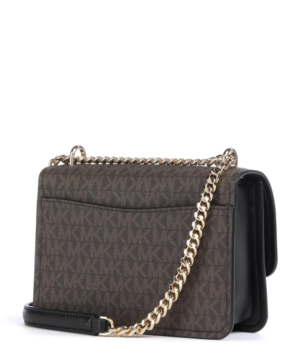 Claire Small Schultertasche Lederimitat dunkelbraun