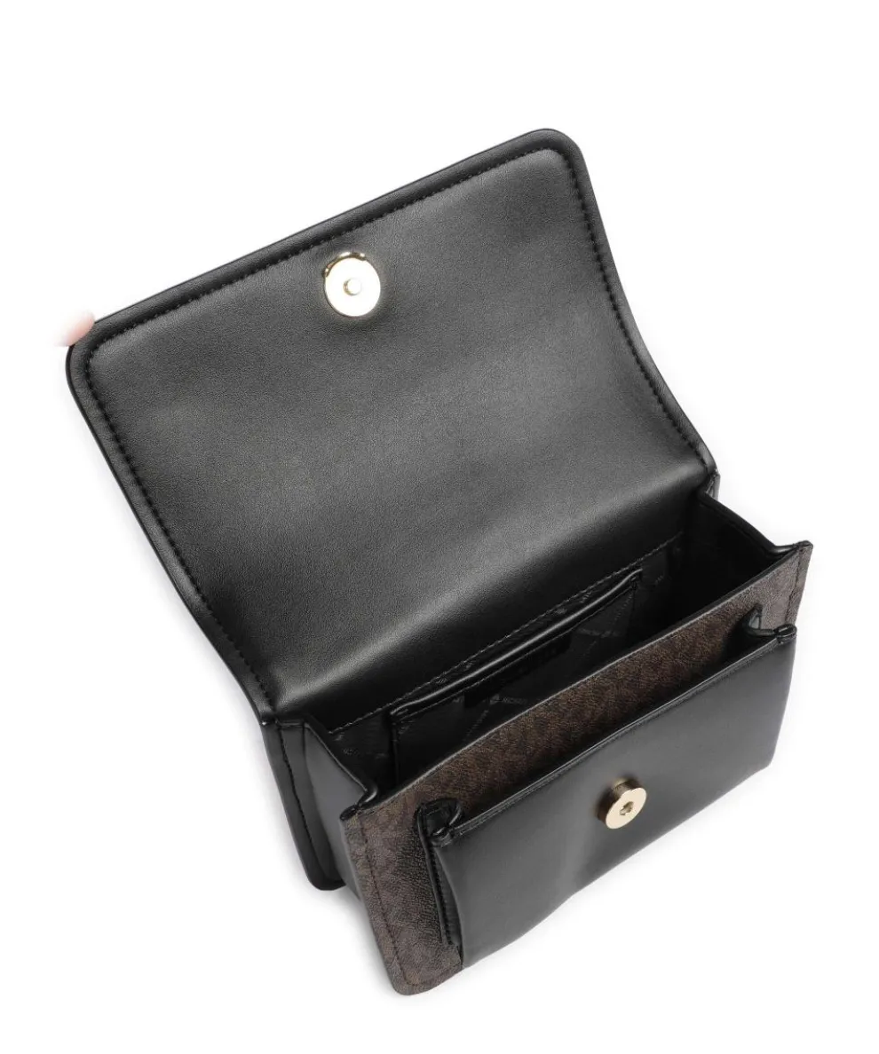 Claire Small Schultertasche Lederimitat dunkelbraun