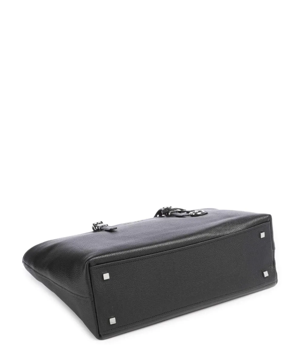 Quinn Large Shopper fein genarbtes Rindsleder schwarz