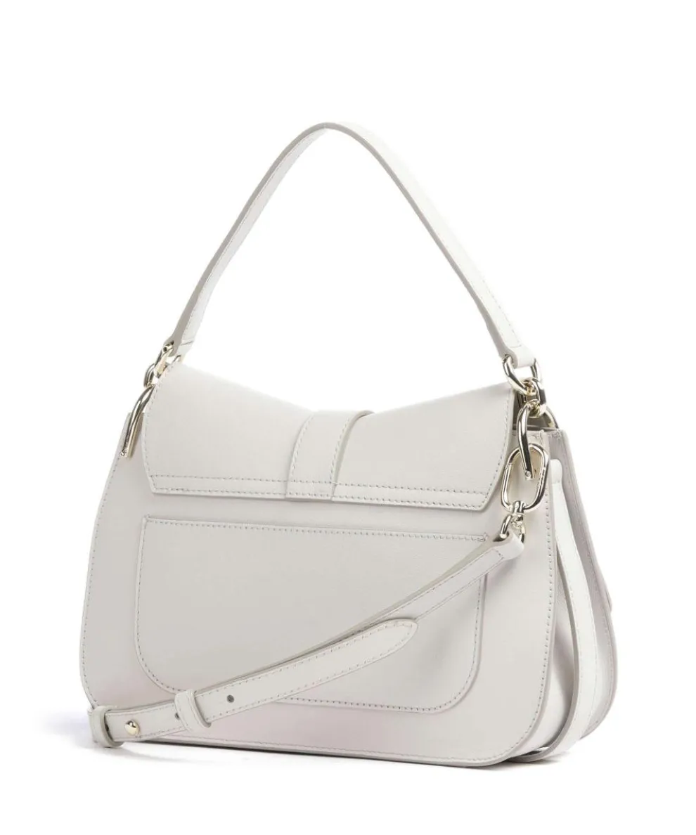 Flow M Handtasche fein genarbtes Leder elfenbein