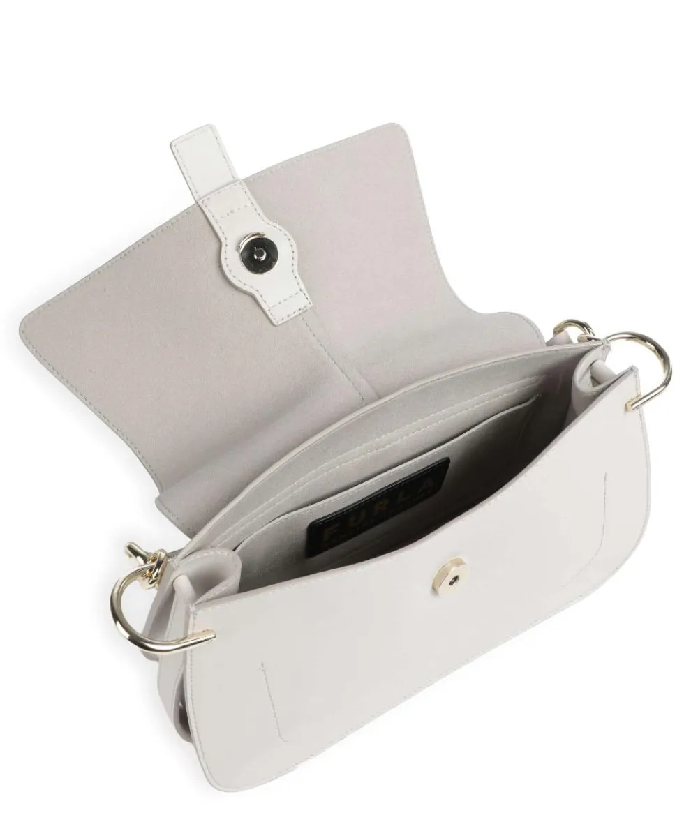 Flow M Handtasche fein genarbtes Leder elfenbein