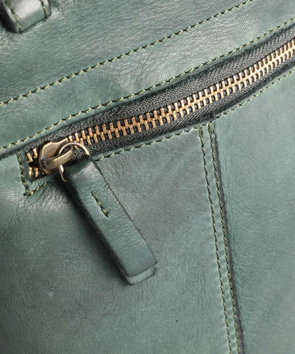 Submarine Umhängetasche Rindsleder dunkelgrün