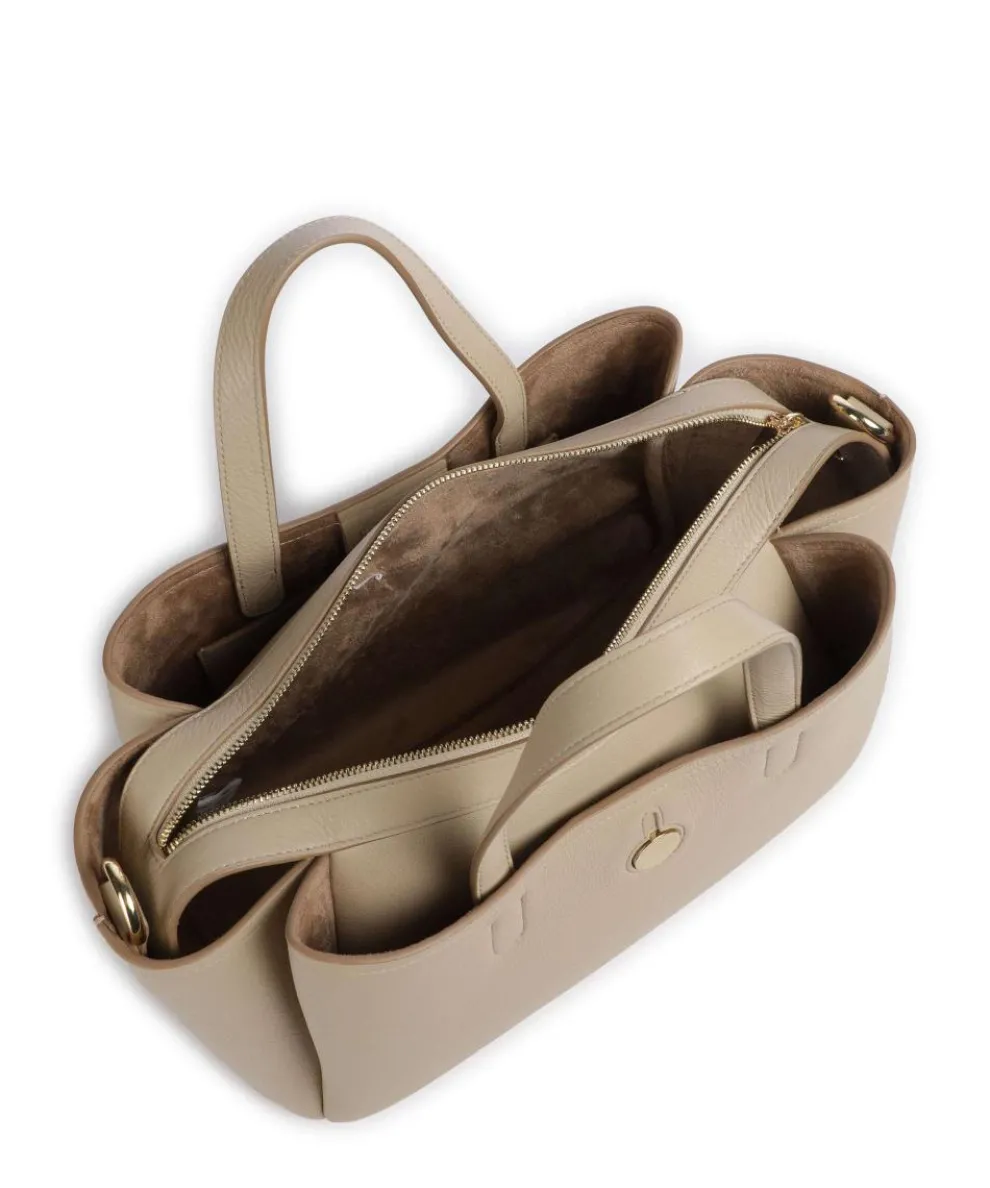 Bathurst Mews Handtasche genarbtes Rindsleder beige