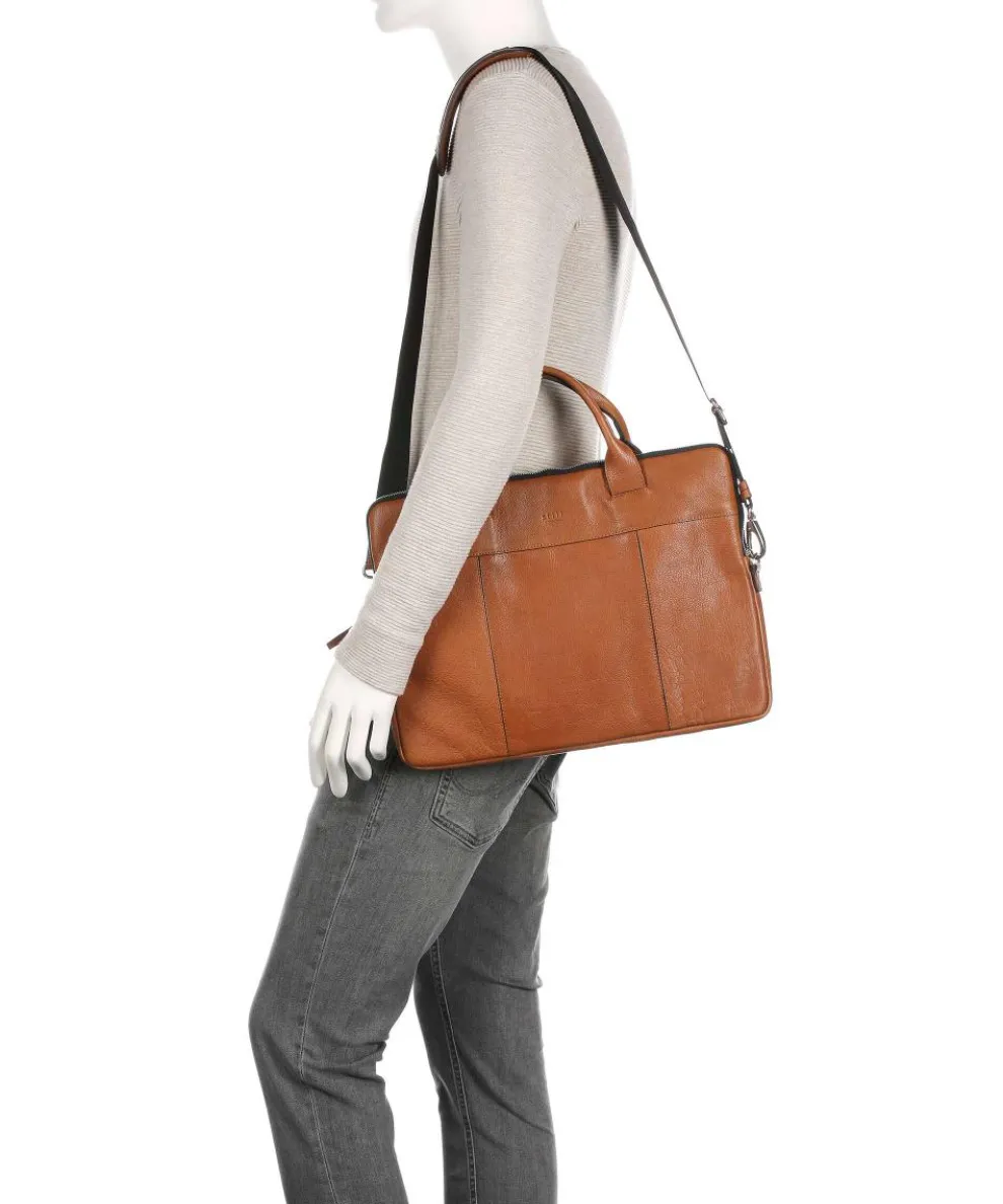 Richard Richard Aktentasche 15″ fein genarbtes Leder cognac