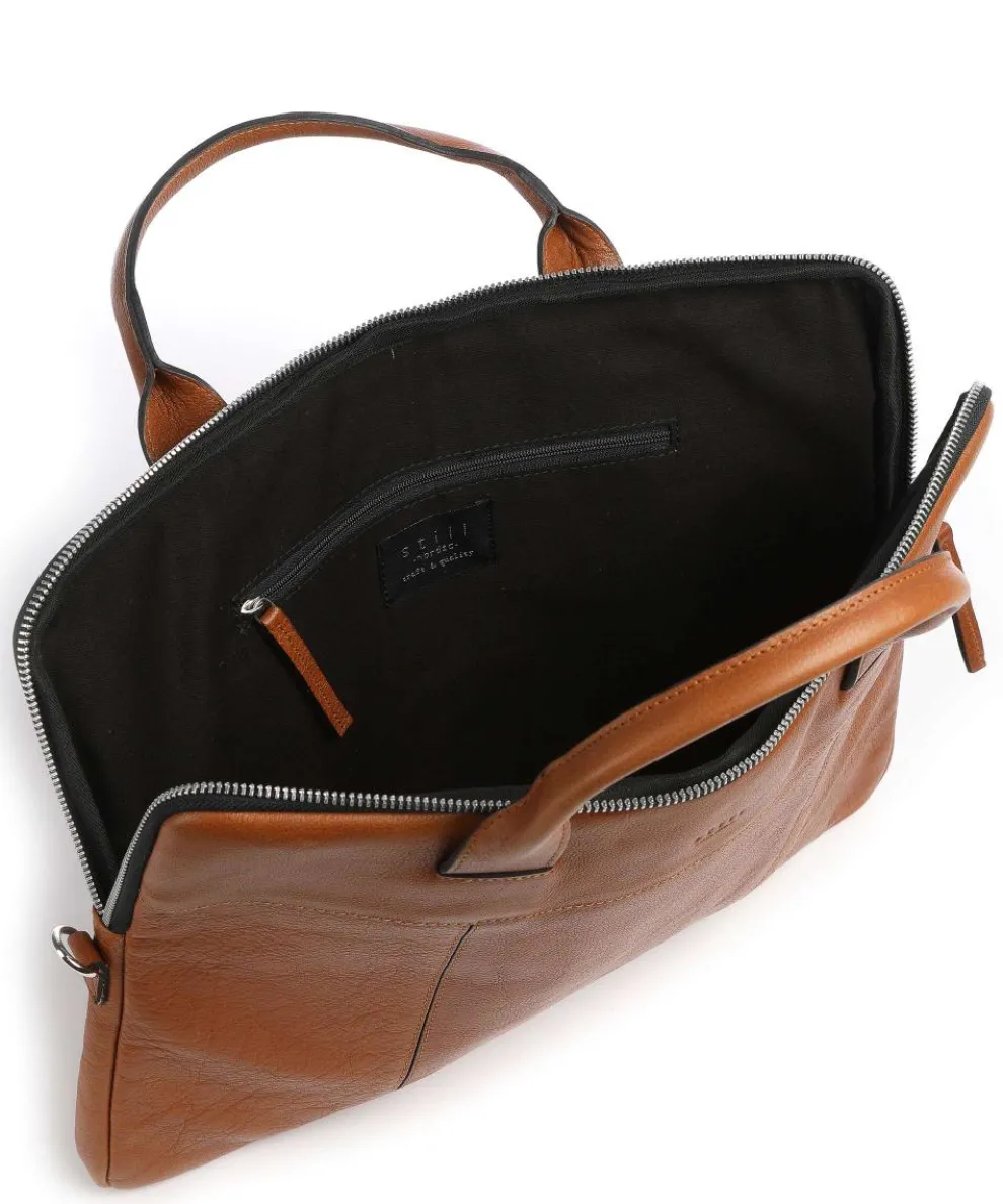 Richard Richard Aktentasche 15″ fein genarbtes Leder cognac