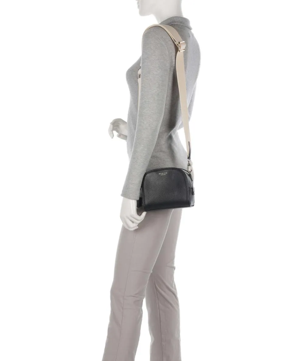 Arden Crescent Umhängetasche genarbtes Rindsleder schwarz