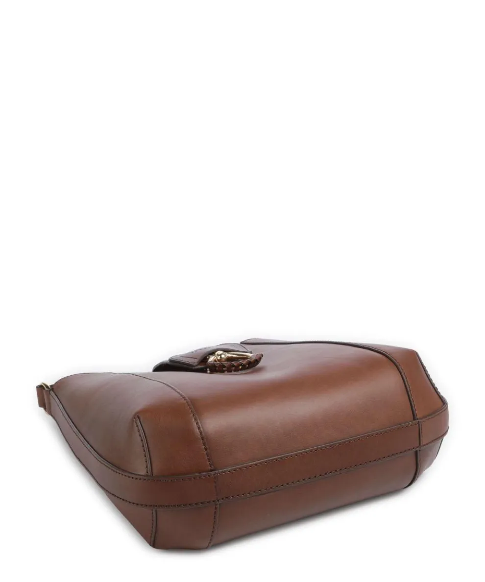 Erica Shopper fein genarbtes Rindsleder braun