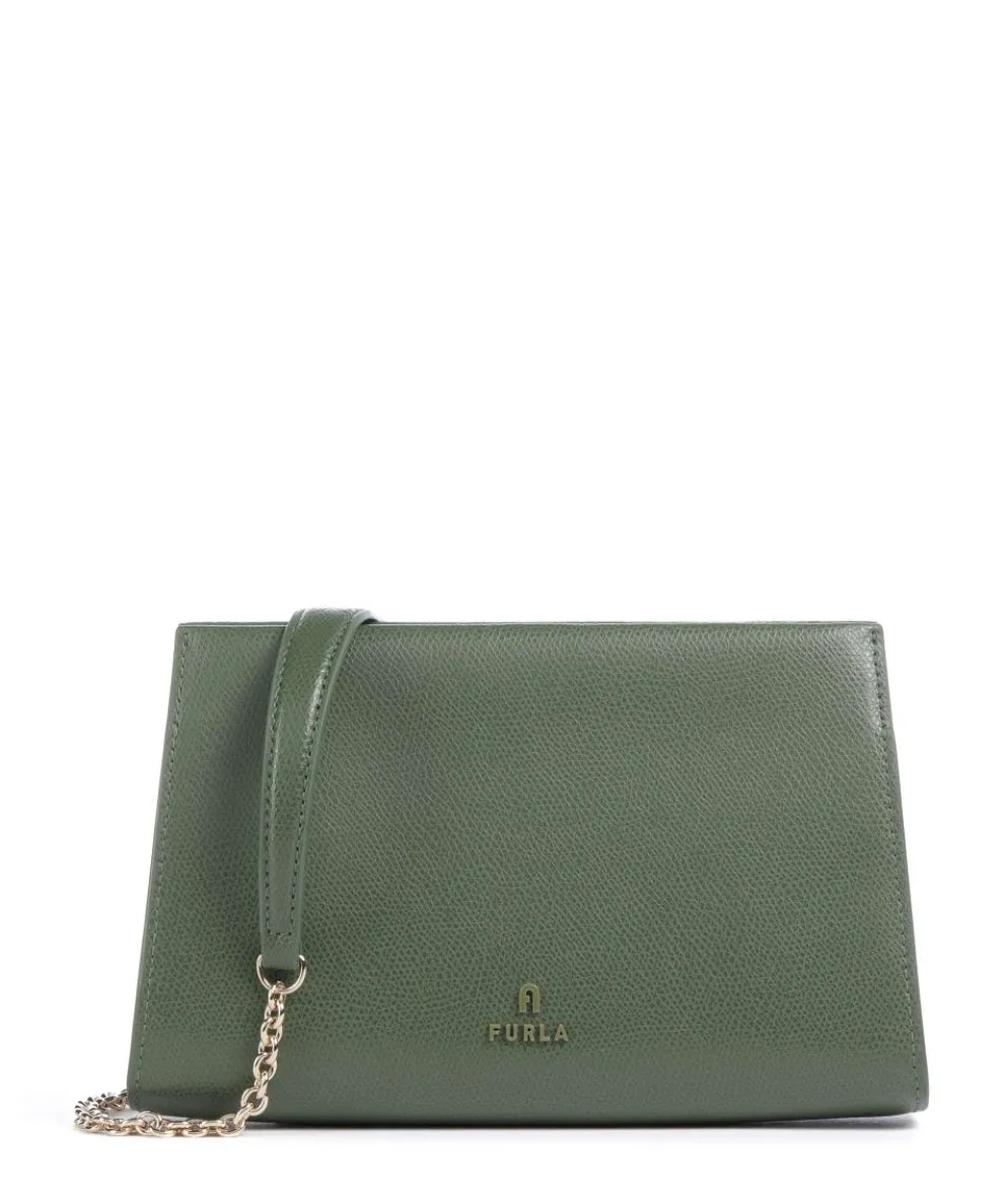 Myfurla Mini Umhängetasche genarbtes Leder khaki