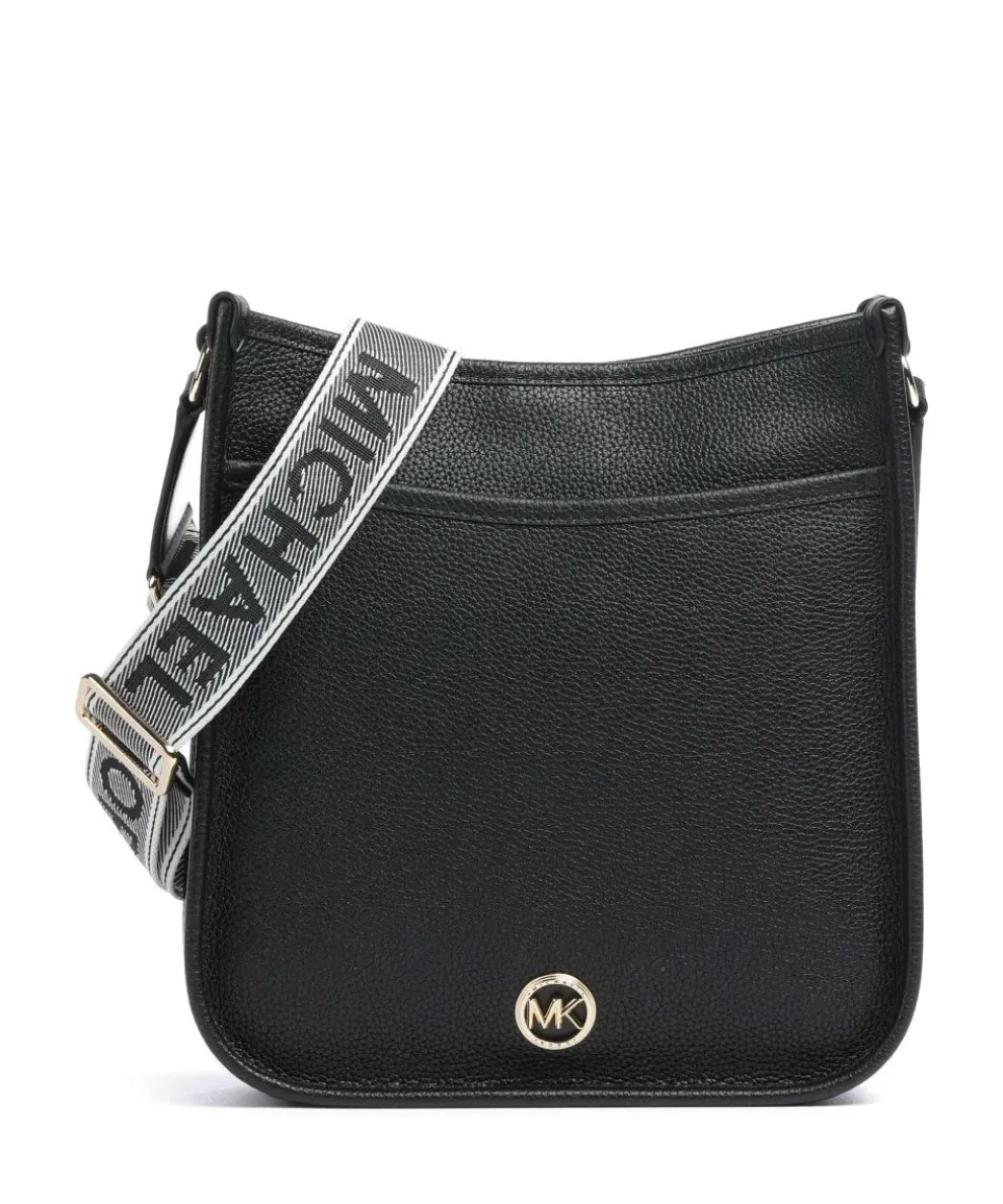 Luisa Umhängetasche genarbtes Leder schwarz