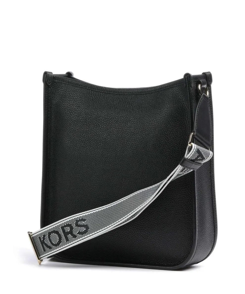 Luisa Umhängetasche genarbtes Leder schwarz