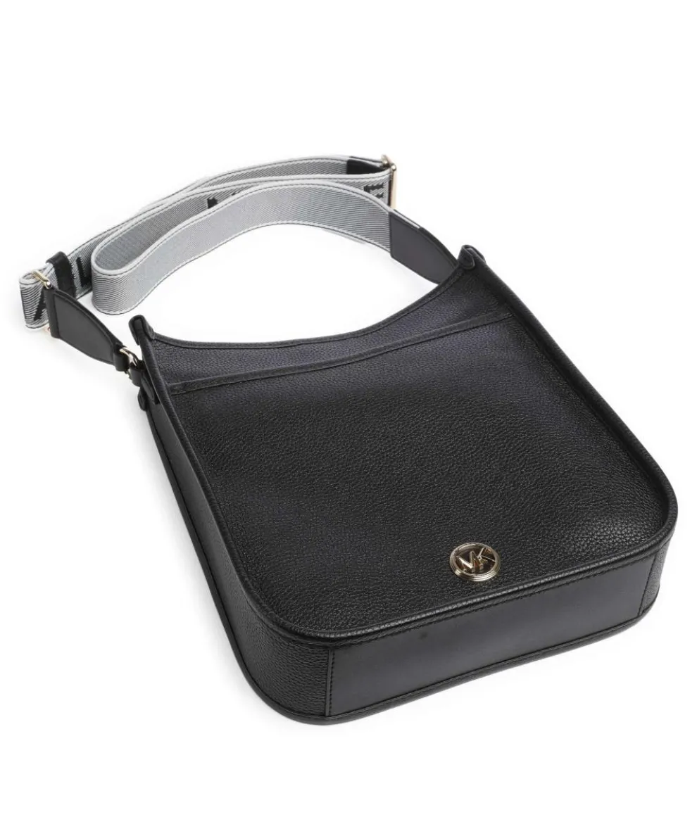 Luisa Umhängetasche genarbtes Leder schwarz