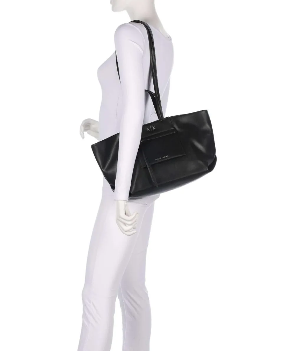 Natalie M Shopper Lederimitat schwarz