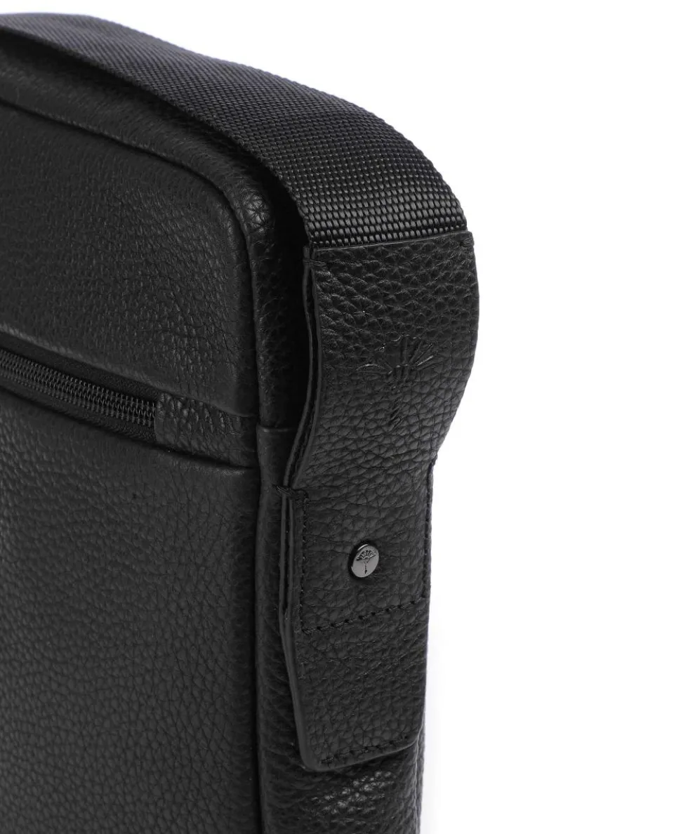 Cardona Remus Umhängetasche genarbtes Rindsleder schwarz