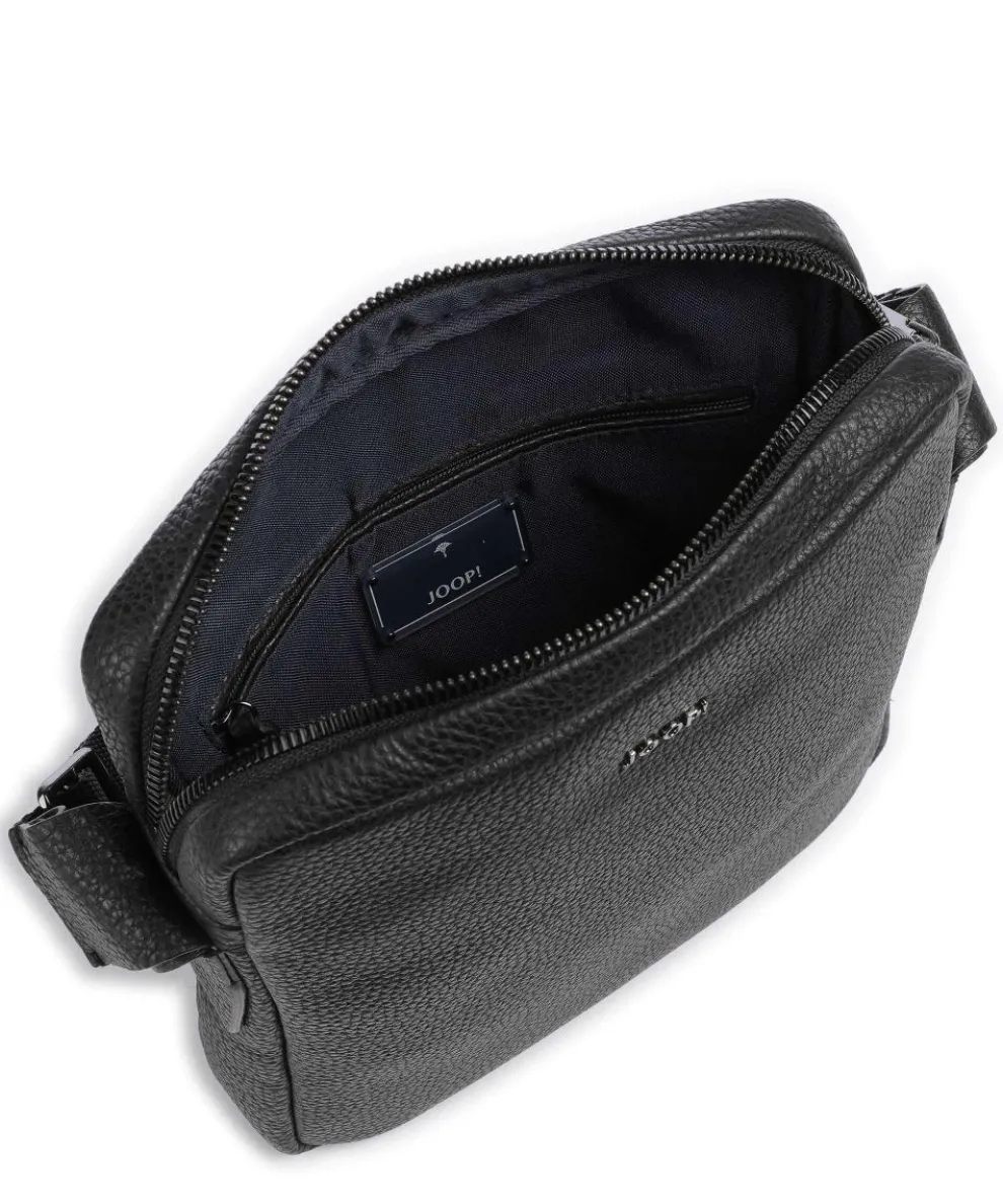 Cardona Remus Umhängetasche genarbtes Rindsleder schwarz