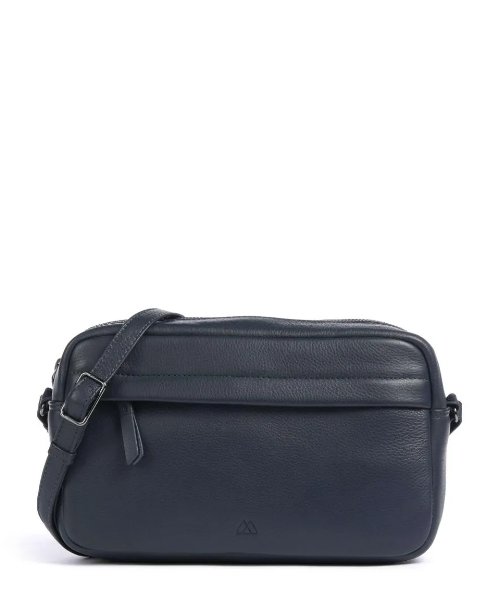 Cave Umhängetasche genarbtes Rindsleder navy