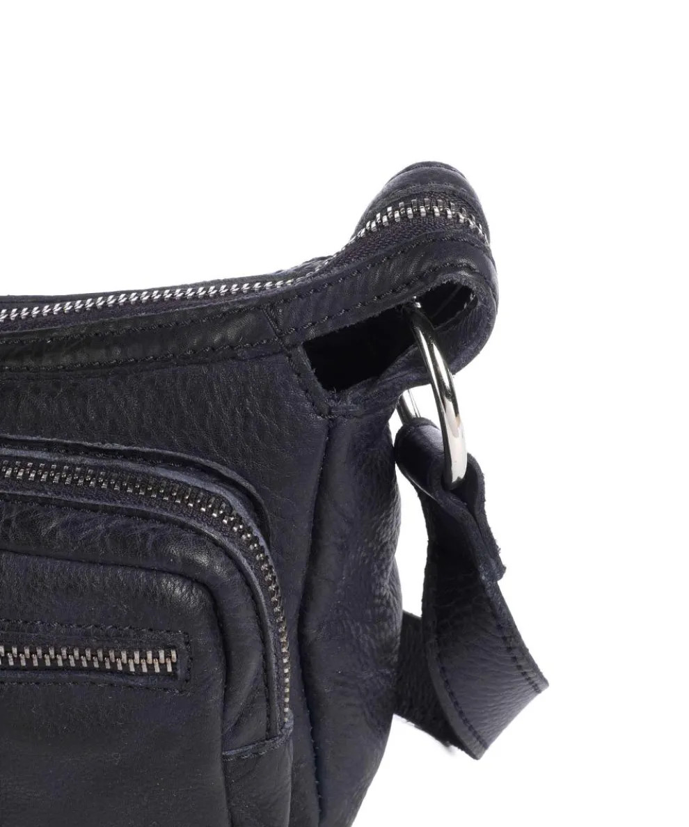 Salvatorianerplatz 4 Schultertasche genarbtes Rindsleder navy