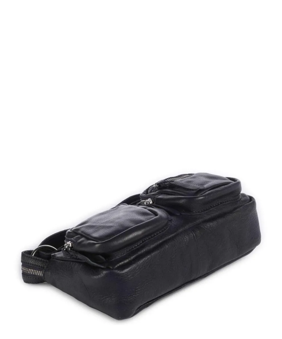 Salvatorianerplatz 4 Schultertasche genarbtes Rindsleder navy