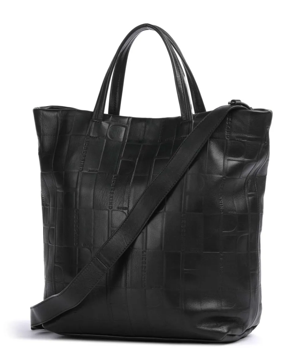 Hera Monogram Sheep Natural L Handtasche geprägtes Rindsleder schwarz