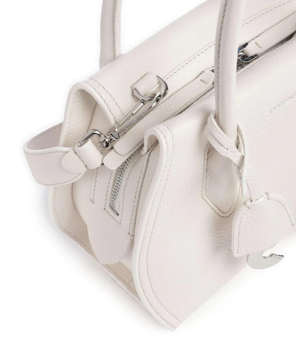 Lord Handtasche genarbtes Leder weiß