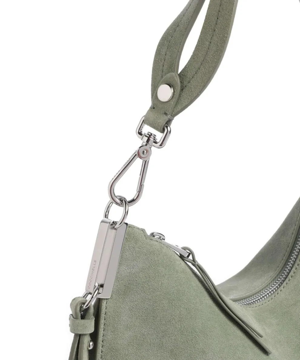 Sunup Suede Beuteltasche aufgerautes Leder graugrün