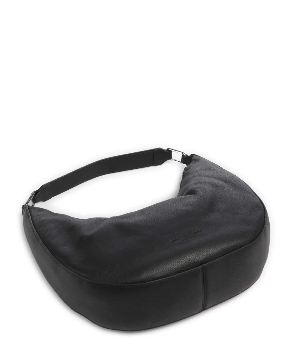 Moira S Beuteltasche genarbtes Rindsleder schwarz