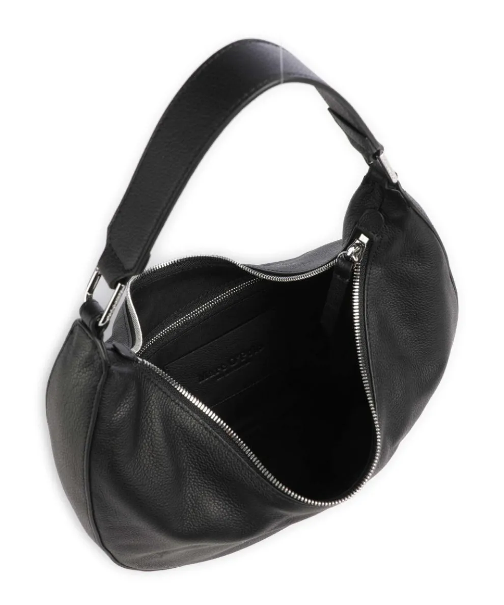 Moira S Beuteltasche genarbtes Rindsleder schwarz