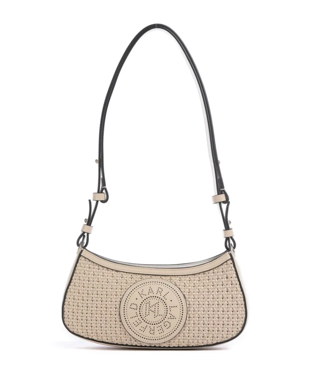 K/Circle Schultertasche fein genarbtes Rindsleder beige