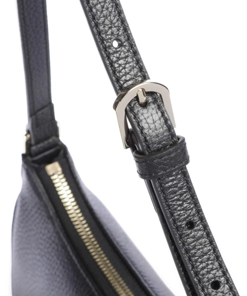 Diadora XS Schultertasche genarbtes Rindsleder schwarz