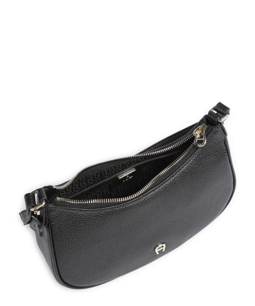 Diadora XS Schultertasche genarbtes Rindsleder schwarz