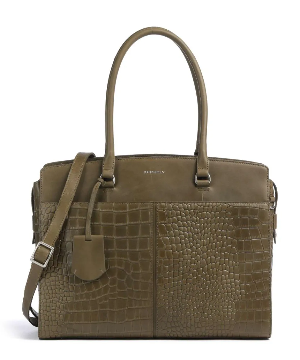 Cool Colbie Shopper 15″ geprägtes Leder olivgrün