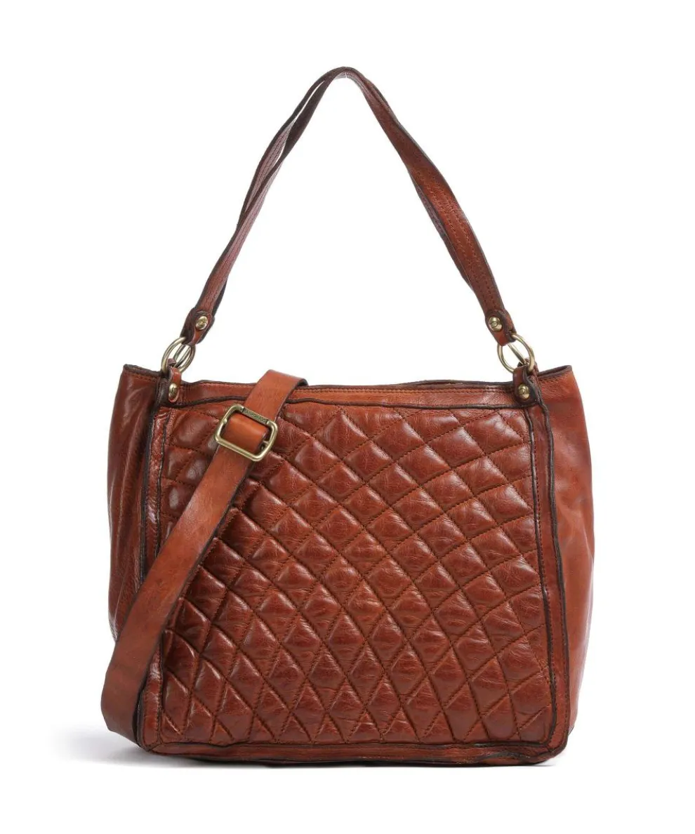 Prestige Beuteltasche genarbtes Rindsleder braun