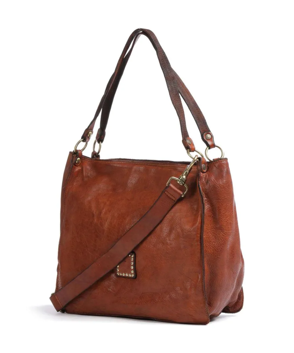 Prestige Beuteltasche genarbtes Rindsleder braun