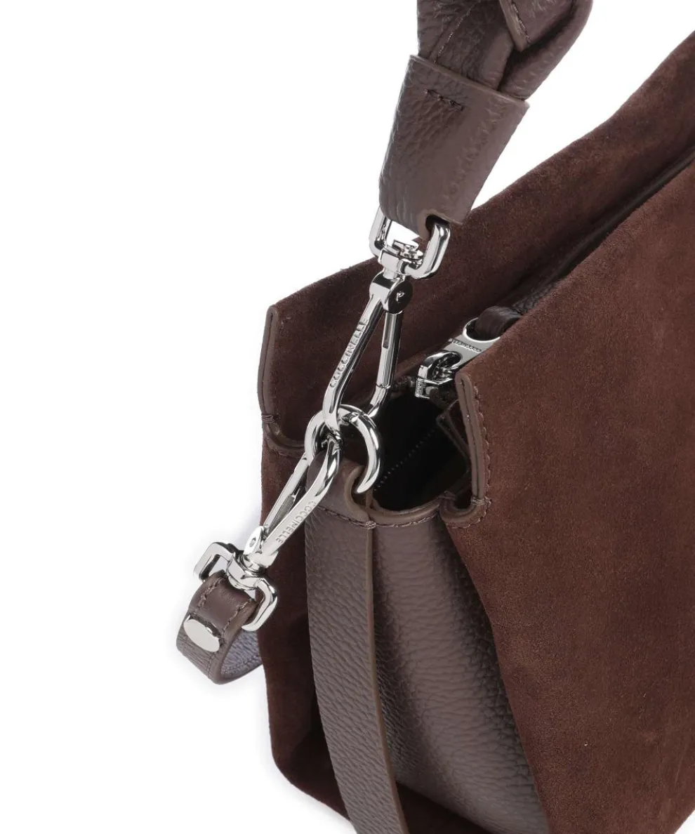 Boheme Suede Handtasche aufgerautes Rindsleder dunkelbraun