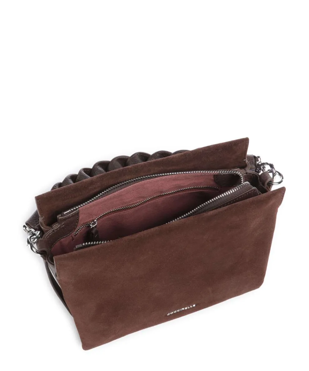 Boheme Suede Handtasche aufgerautes Rindsleder dunkelbraun
