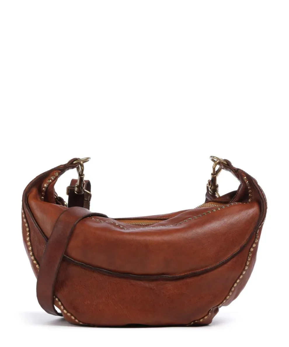 Umhängetasche genarbtes Rindsleder cognac